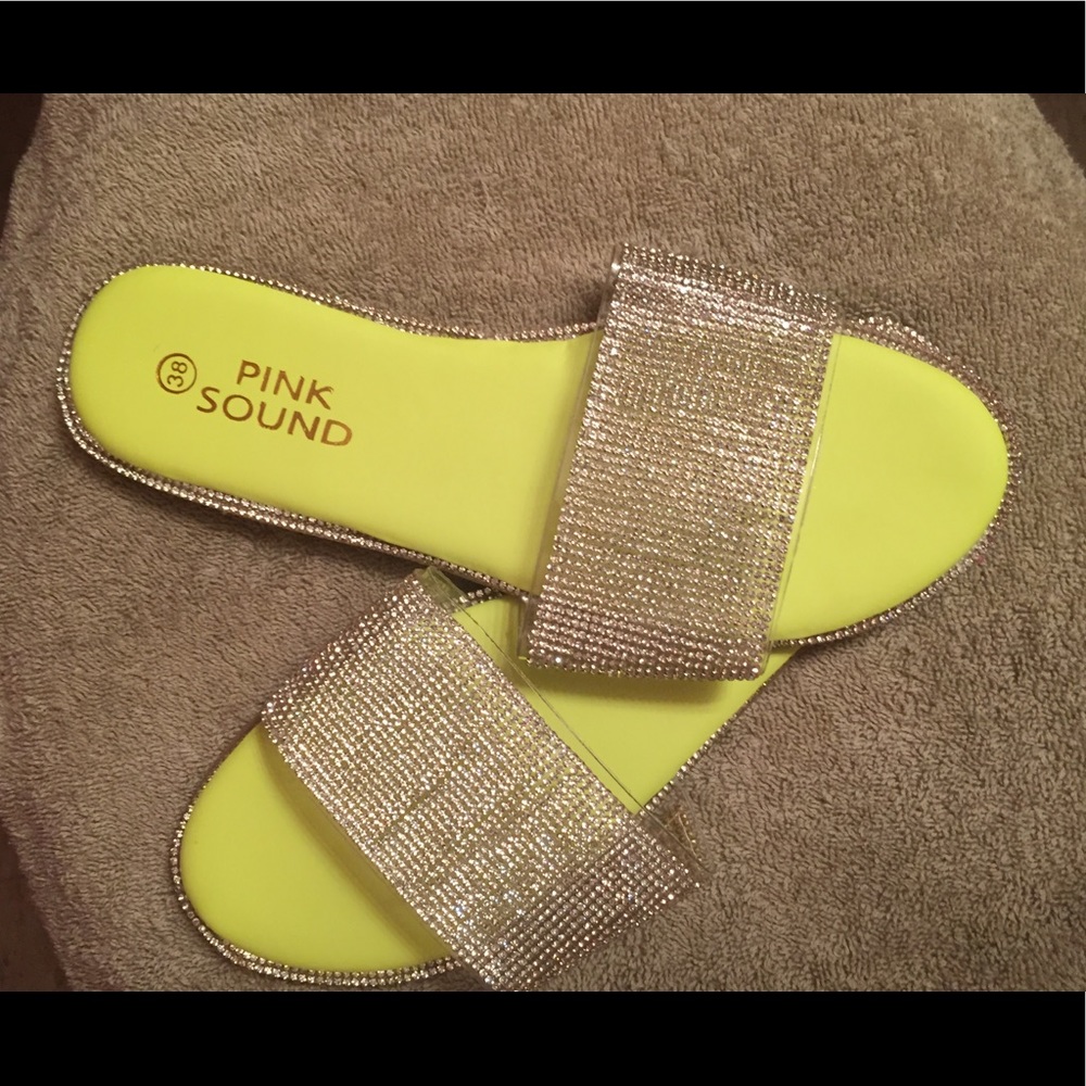 Silver & Neon Sanals